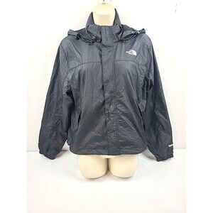The North Face Hydrenaline Windwall Rain Jacket Black Lightweight Size M